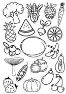 Scribbles and Doodles Notebook: Fruit & Veggies