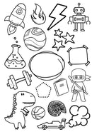 Scribbles and Doodles Notebook: Ninja