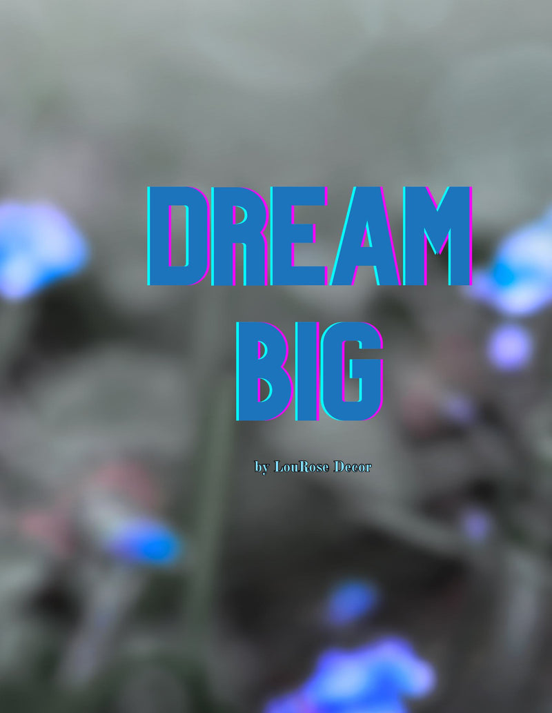 Decorative Book- Dream Big Blue