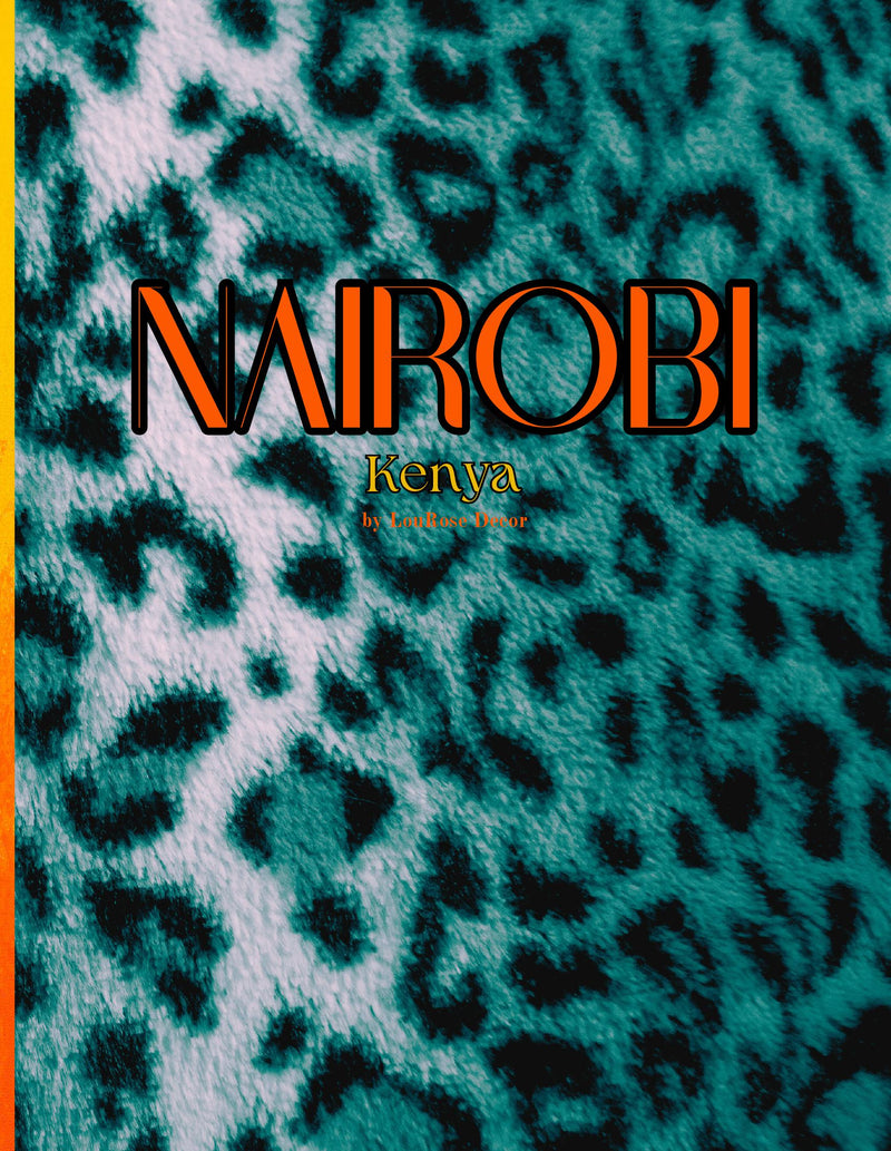 Decorative Book- Nairobi Orange Cheetah print