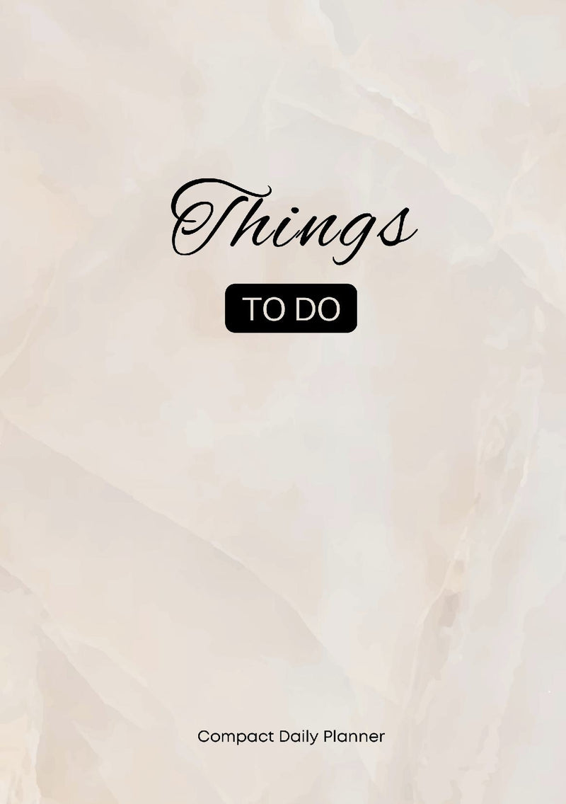 Things To Do Compact Daily Planner - Stone - A5