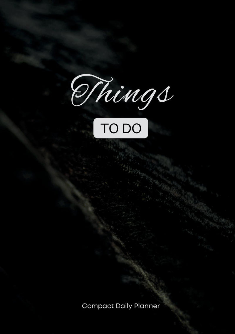 Things To Do Compact Daily Planner - Black - A5