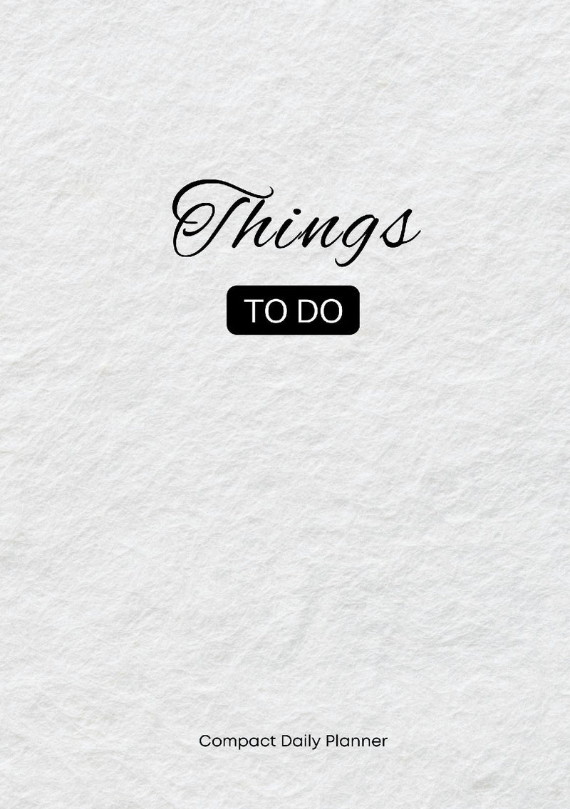 Things To Do Compact Daily Planner - White - A5