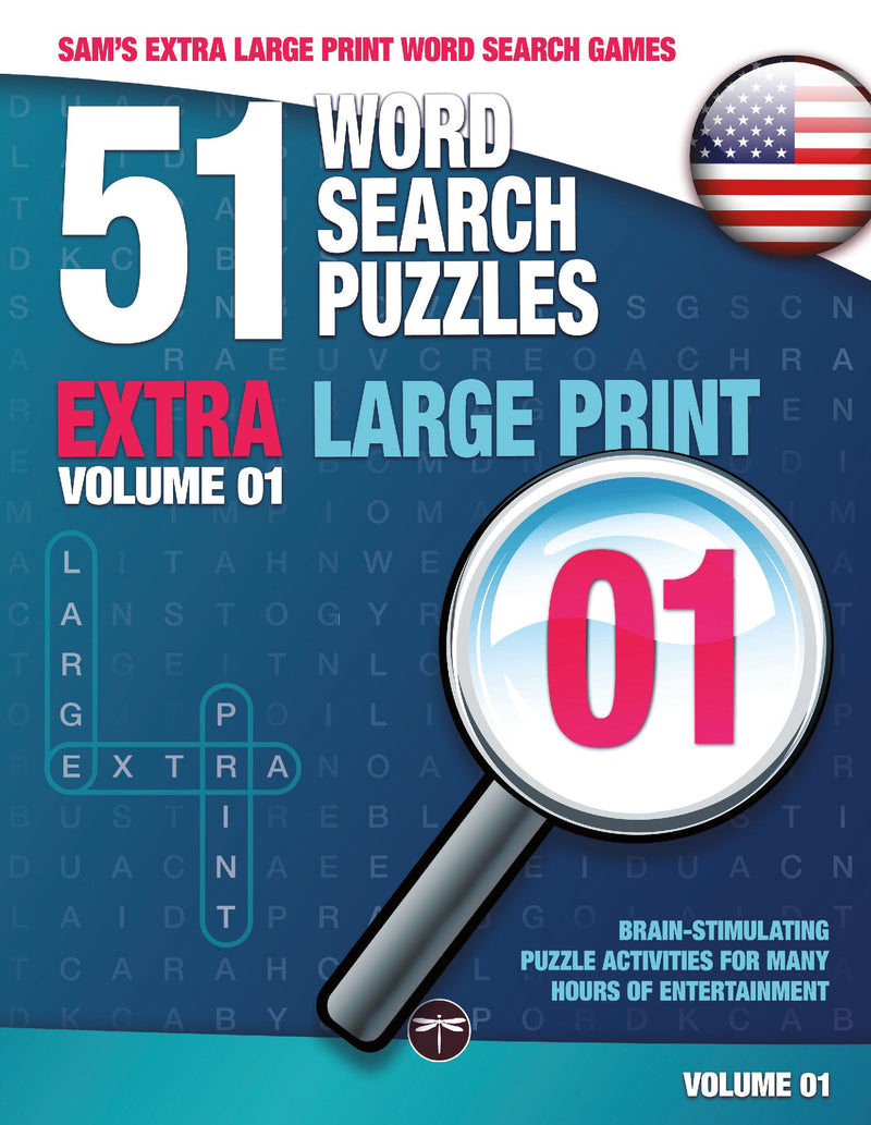 Sam's Extra Large Print Word Search Games, 51 Word Search Puzzles, Volume 1