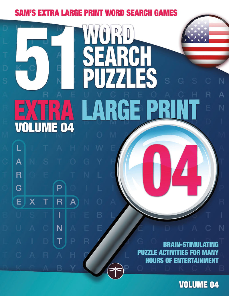 Sam's Extra Large Print Word Search Games, 51 Word Search Puzzles, Volume 4
