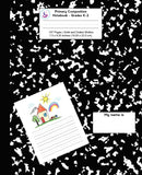 Primary Composition Notebook: Black Marble, Grades K-2 Kindergarten Writing Journal