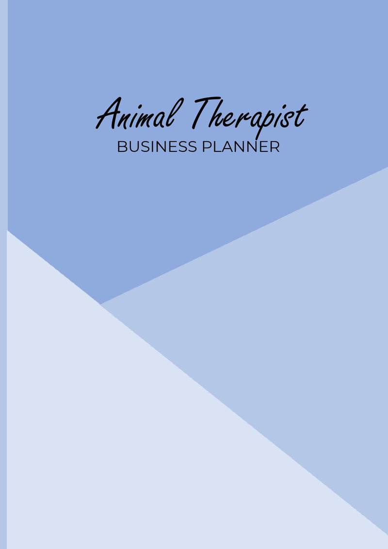 Animal Therapist Business Planner (A4 Blue)