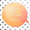 That's What He Said (Orange): A Quotable Kids Keepsake Book