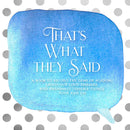 That's What They Said (Blue): A Quotable Kids Keepsake Book