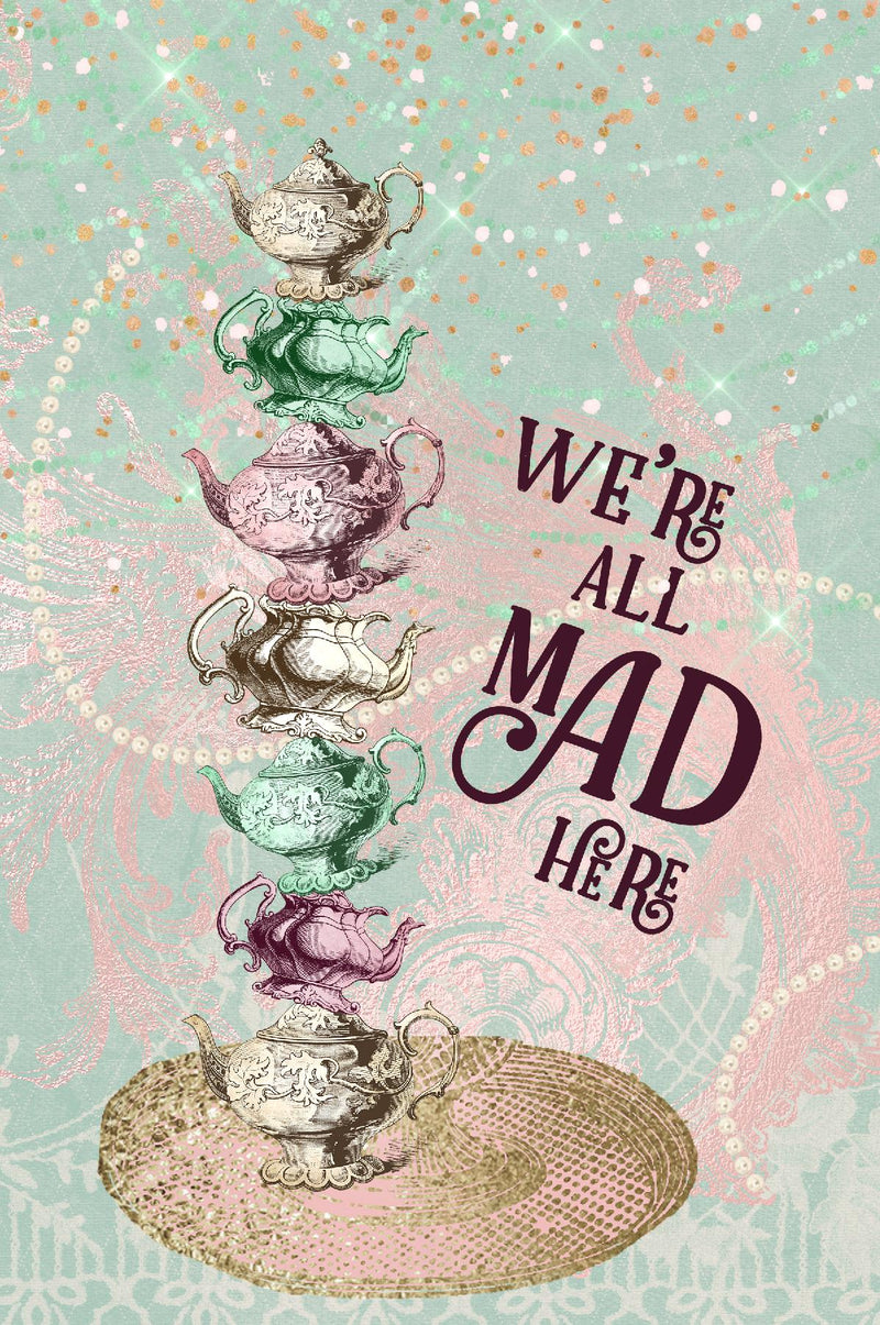 We're All Mad Here Notebook (6x9 Lined Perfect Bound) 