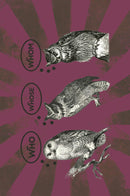 Astute Owls Who? Whose? Whom? Notebook (6x9 Lined Spiral Bound)