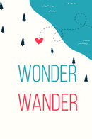 Wonder. Wander. Notebook (6x9 Lined Perfect Bound)