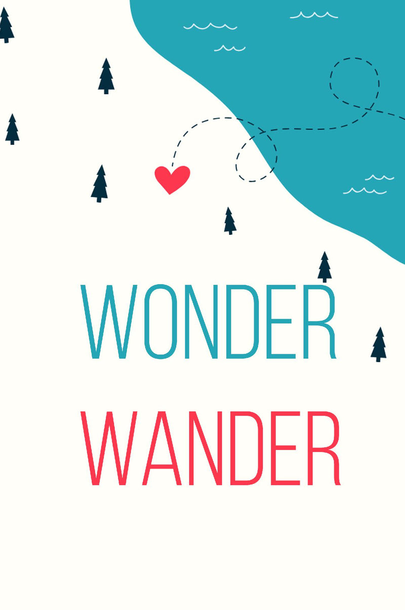 Wonder. Wander. Notebook (6x9 Lined Perfect Bound)