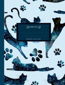 Cosmic Cats: Lined College Ruled Notebook (8.5x11 Perfect Bound)
