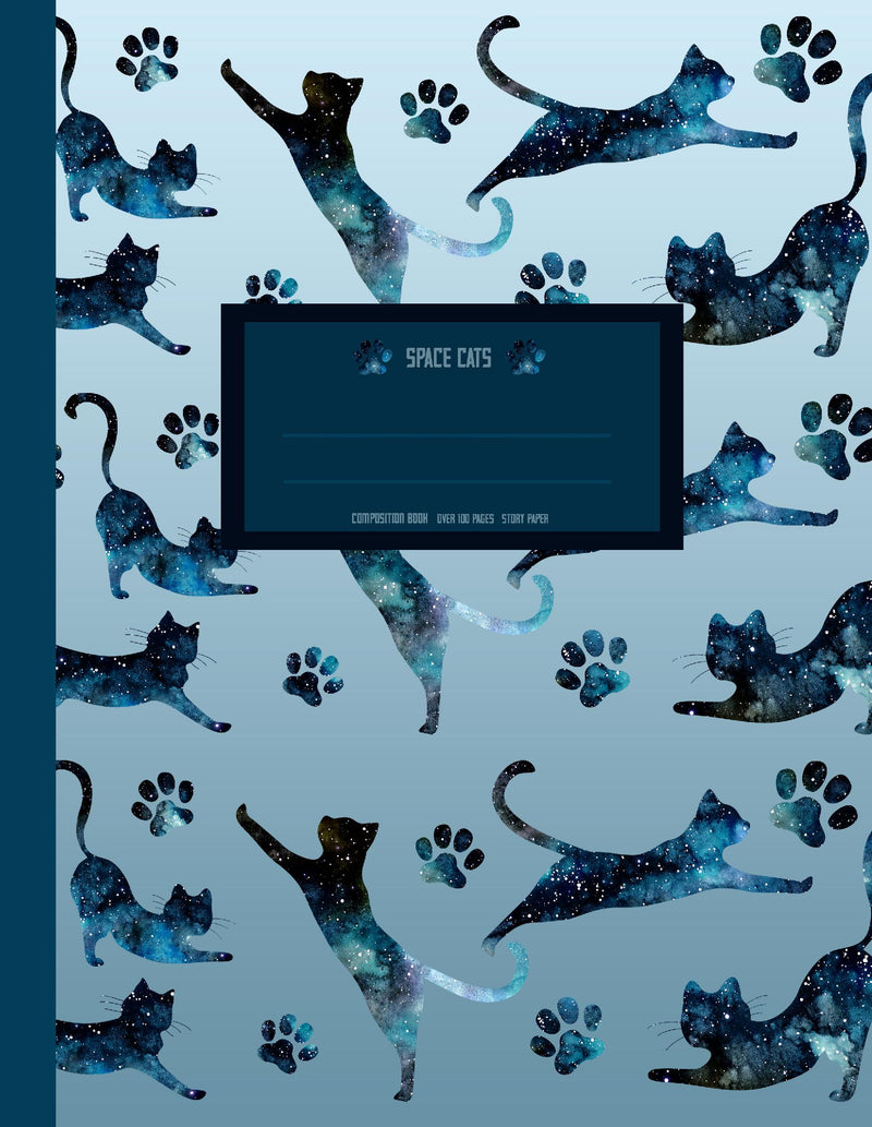 Space Cats: Story Paper Primary Write and Draw Notebook (8.5x11 Perfect Bound)