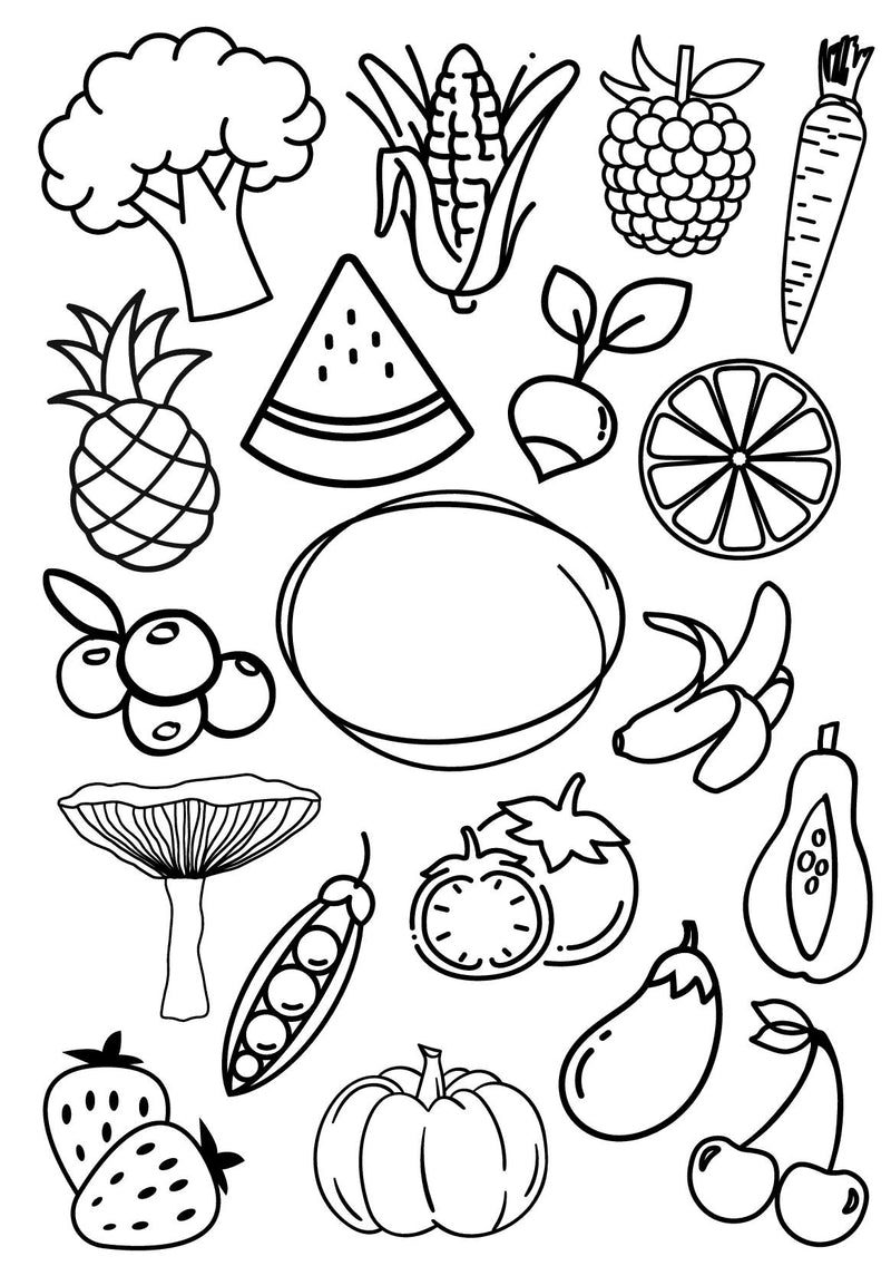 Scribbles and Doodles Notebook: Fruit & Veggies