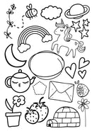 Scribbles and Doodles Notebook: Unicorn