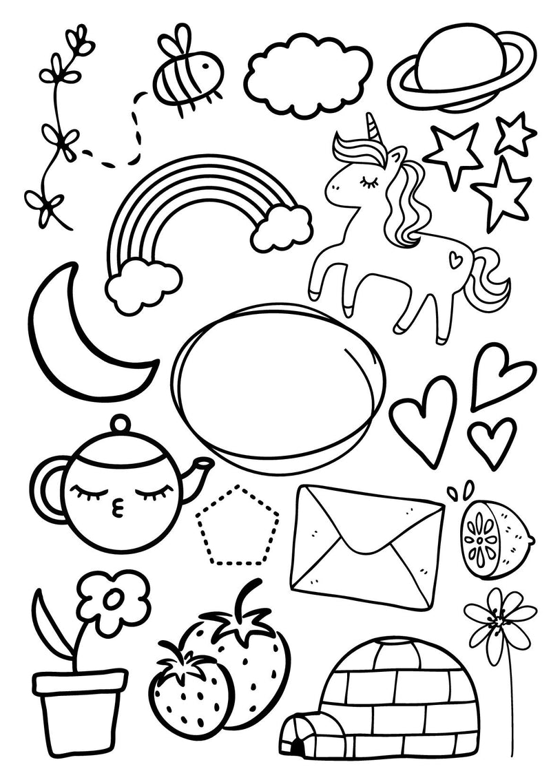 Scribbles and Doodles Notebook: Unicorn