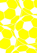 Yellow White Football | A5 Notebook | Lined | 100 pages | Blank Date | Page Numbers