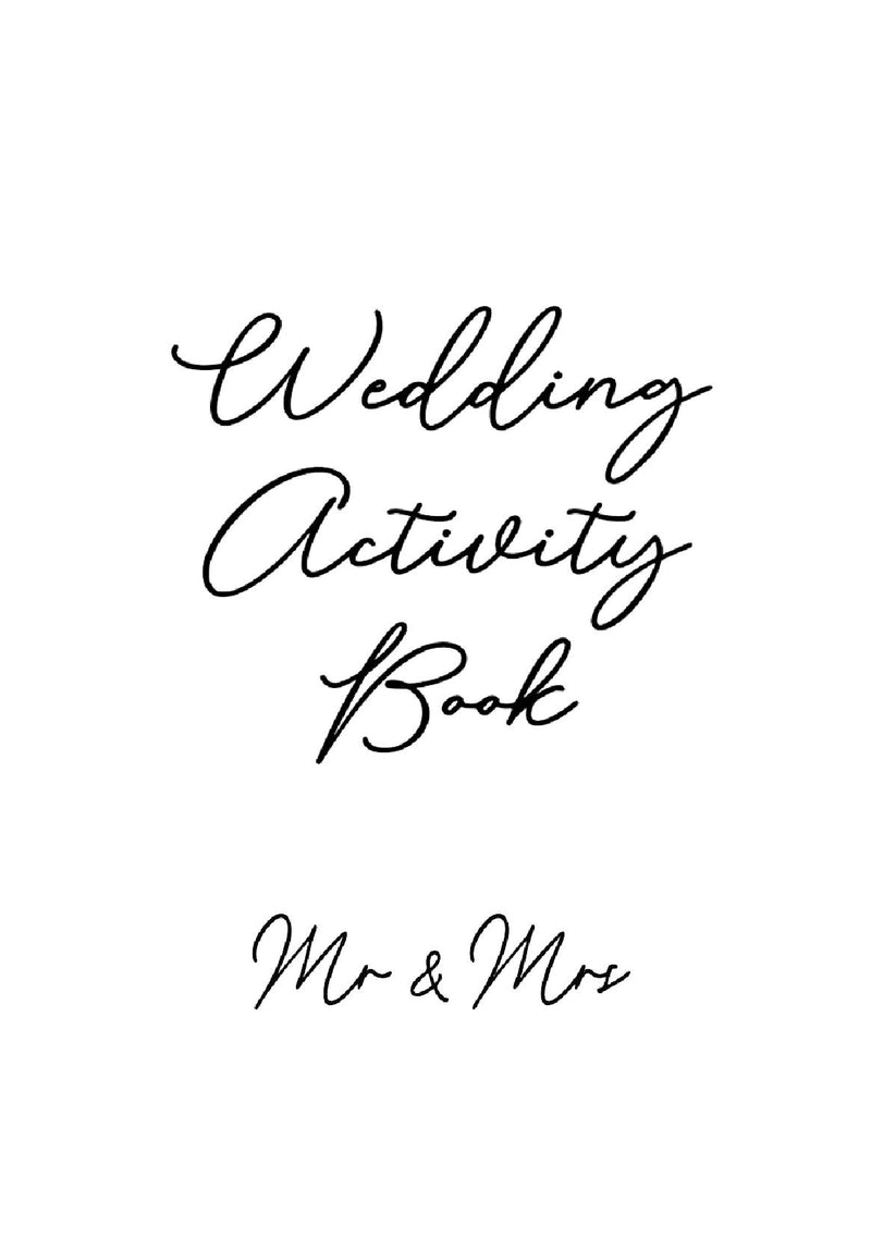 Wedding Activity Book | Mr & Mrs | A5 | 40 Pages | White