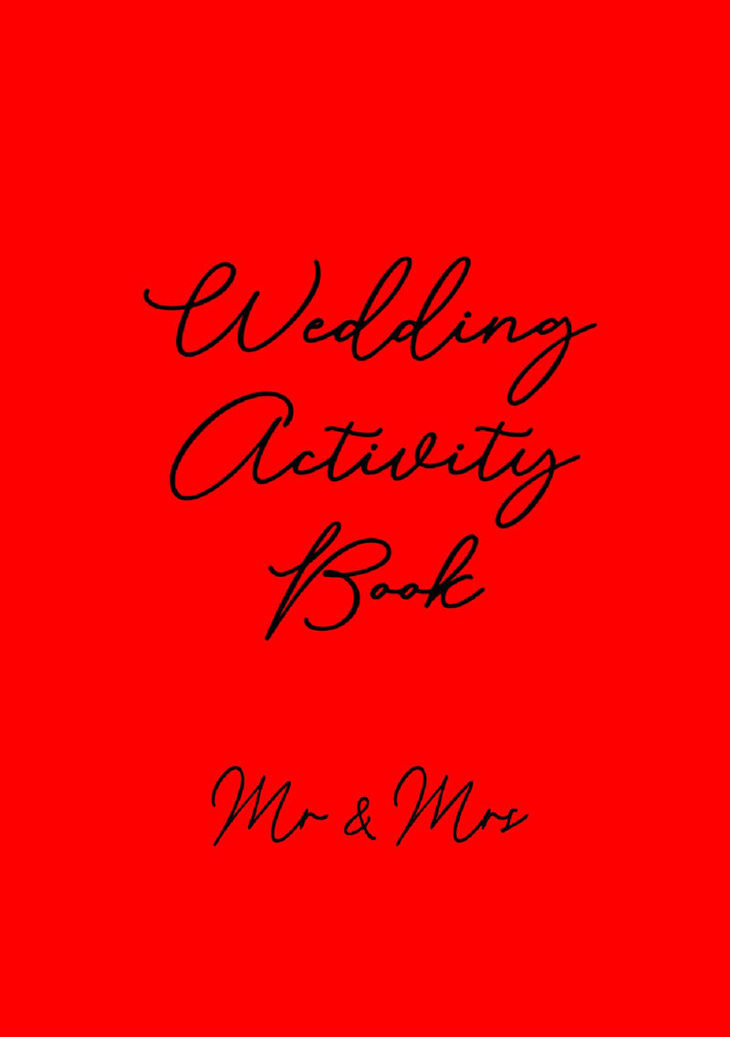 Wedding Activity Book | Mr & Mrs | A5 | 40 Pages | Red