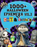 1000+ Halloween Ephemera Cut and Collage Art Book Vol.3