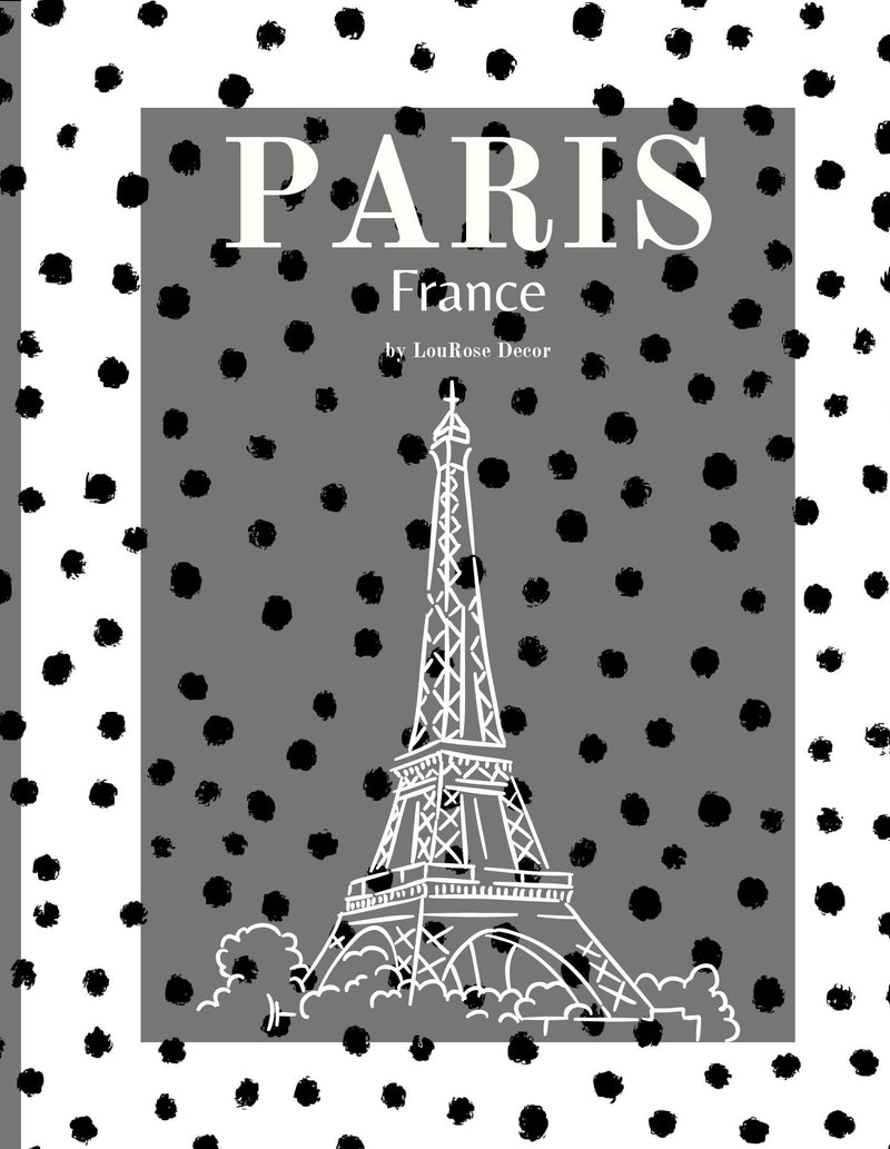 Decorative Books Paris- Black, white dots