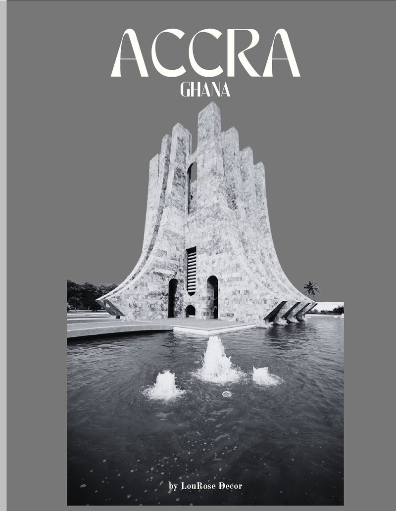 Decorative Book-Accra White and Black