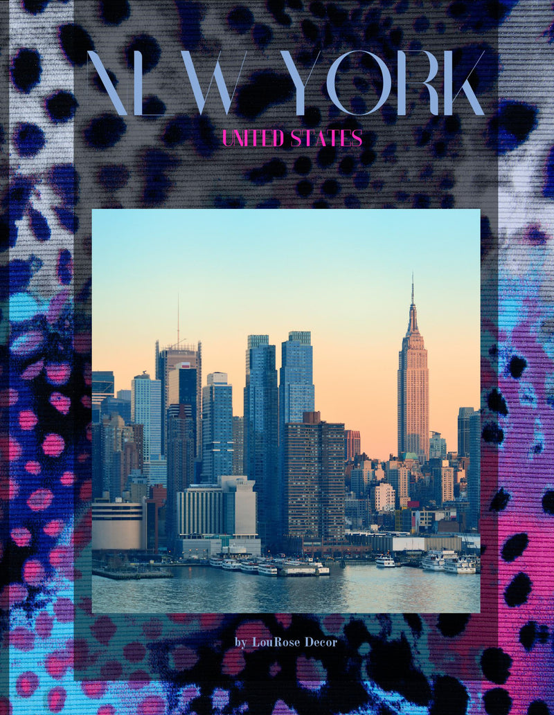 New York- Blue Cheetah Print