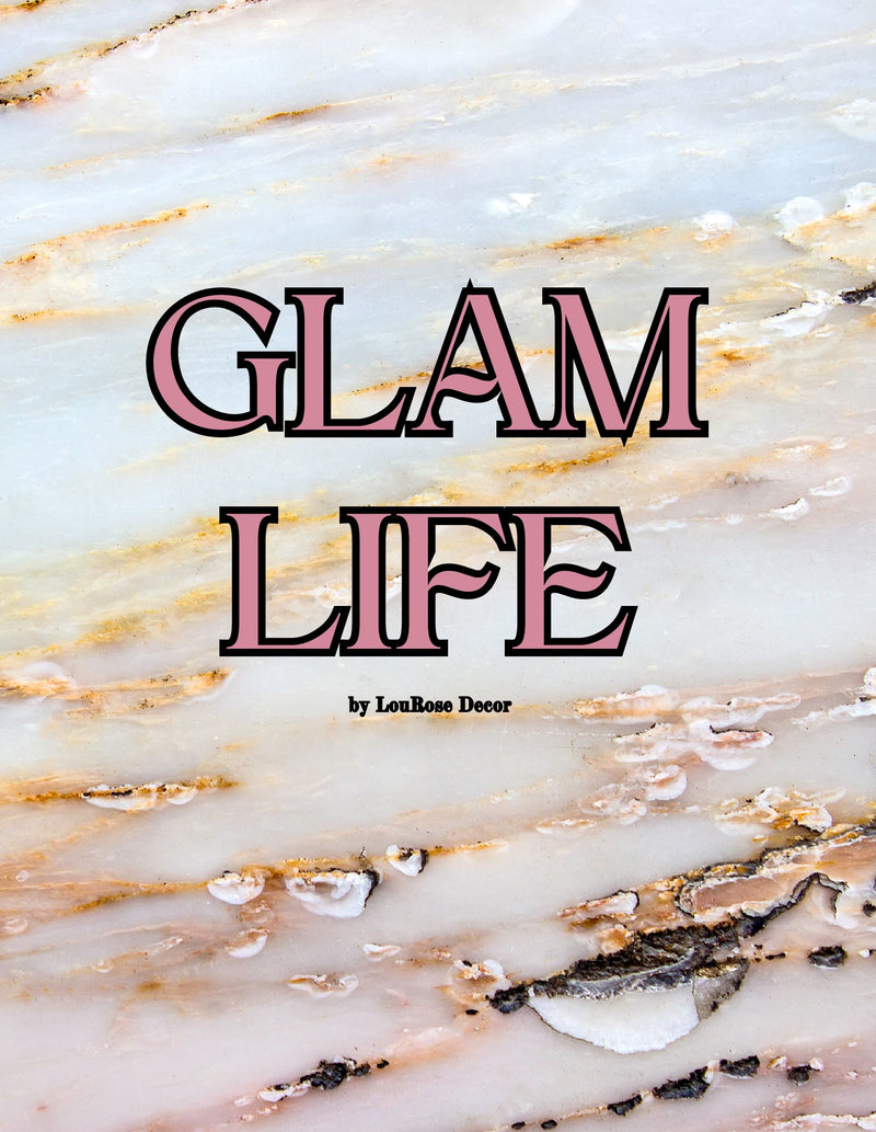 Decorative Book- Glam Life White Pink