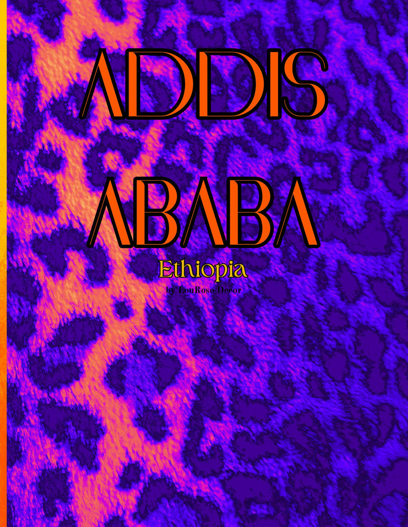 Decorative Book Addis Ababa Blue and Orange