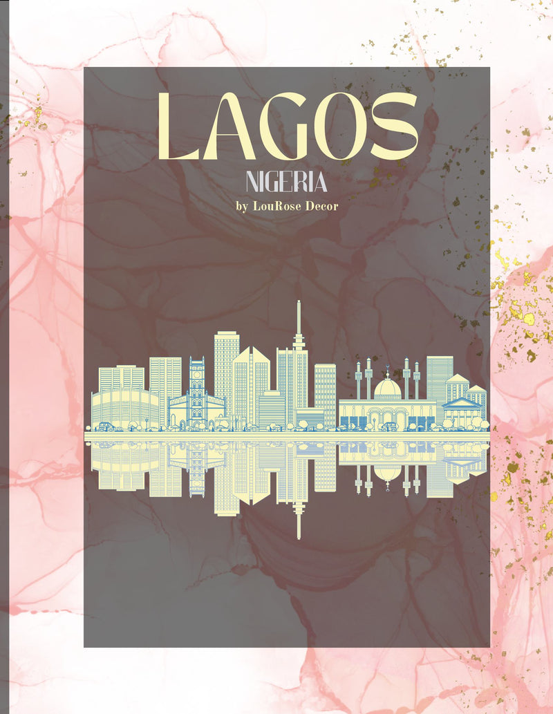 Decorative Book- Lagos Pink and Gold 