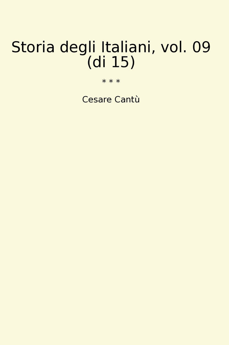 Storia degli Italiani, vol. 09 (di 15)
