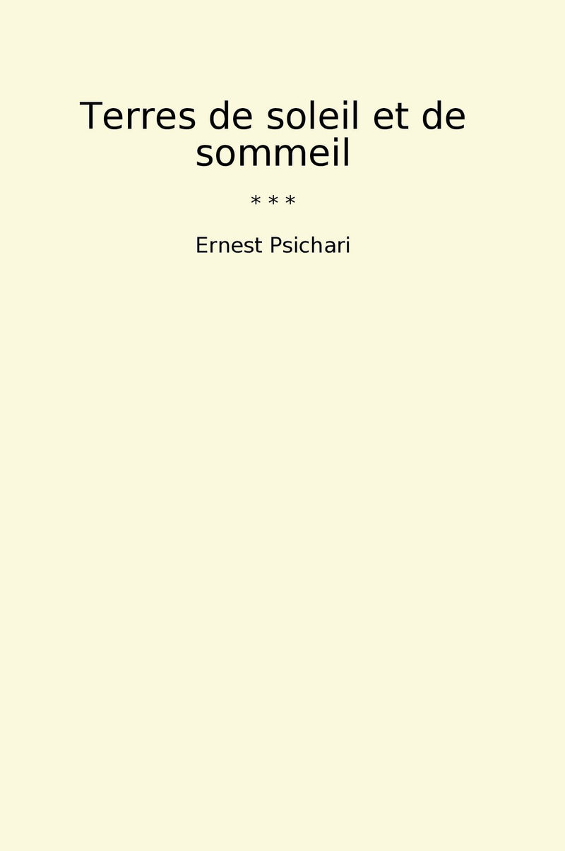 Terres de soleil et de sommeil
