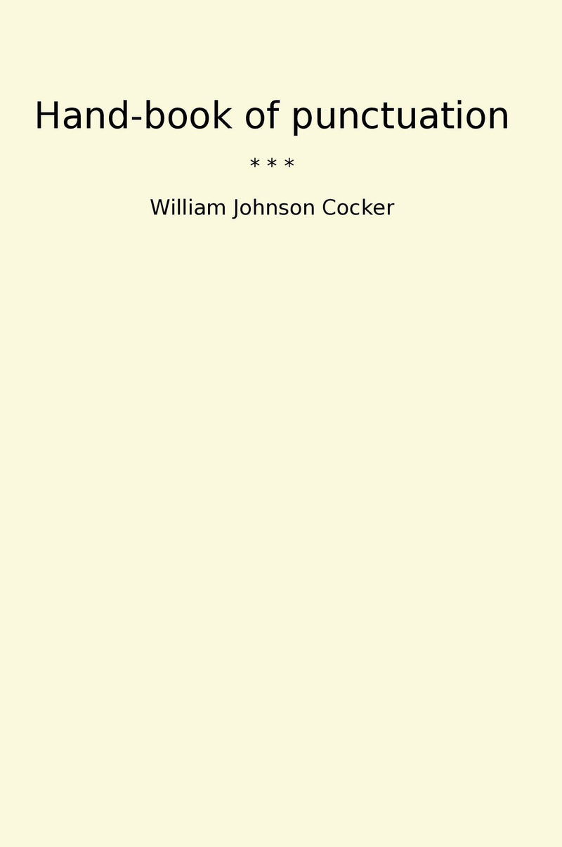 Hand-book of punctuation