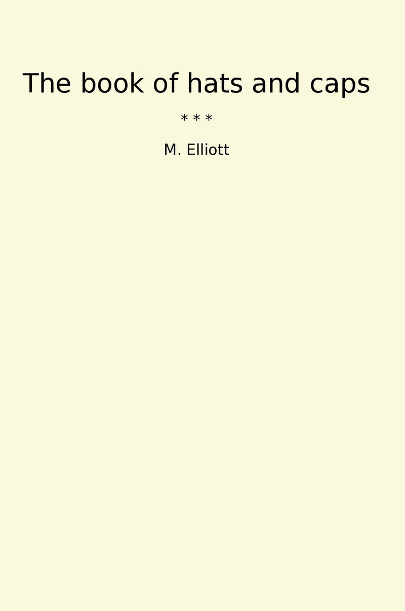 The book of hats and caps