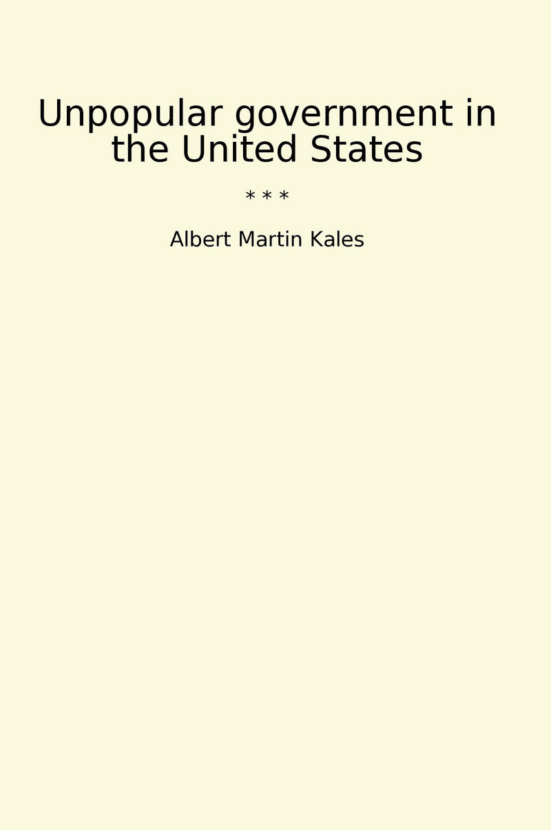 Unpopular government in the United States