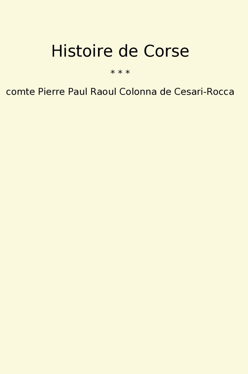 Histoire de Corse