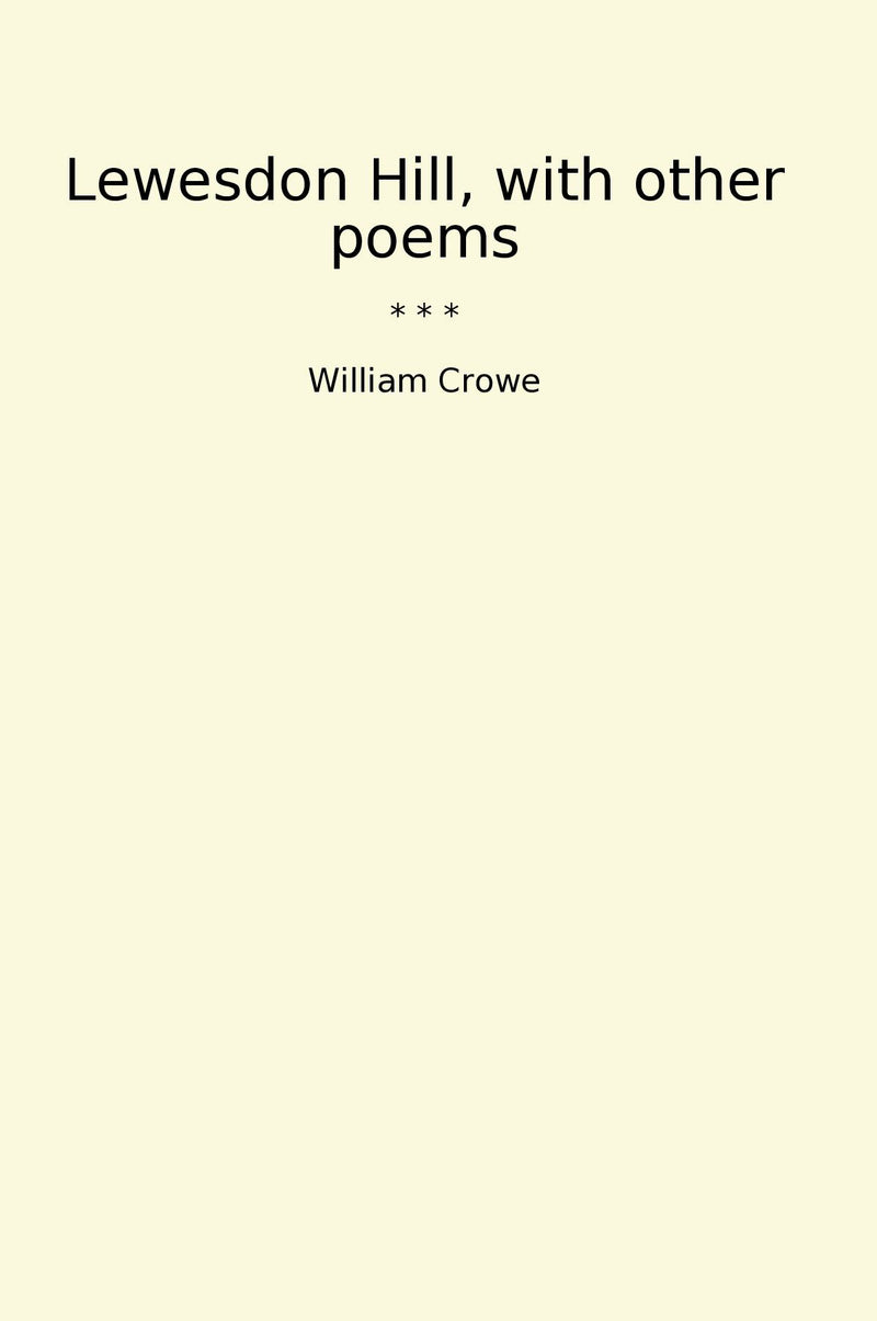 Lewesdon Hill, with other poems