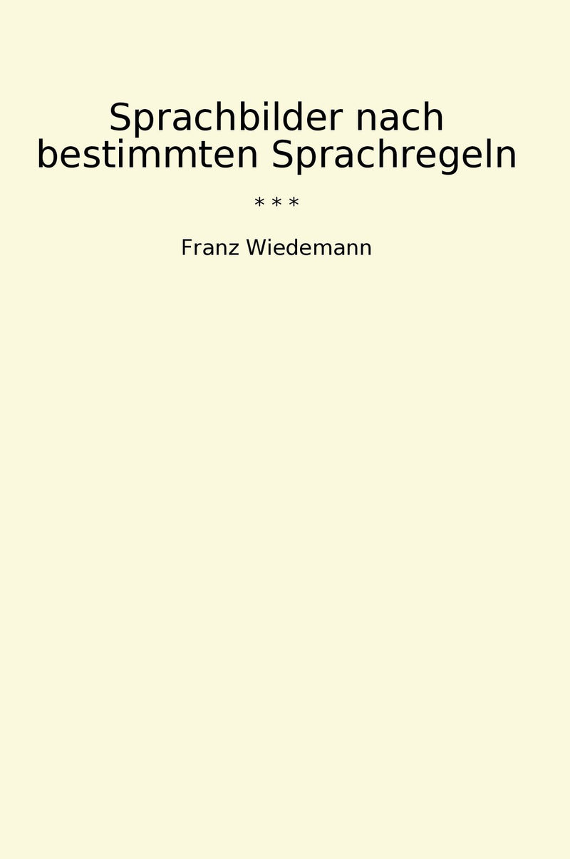Sprachbilder nach bestimmten Sprachregeln