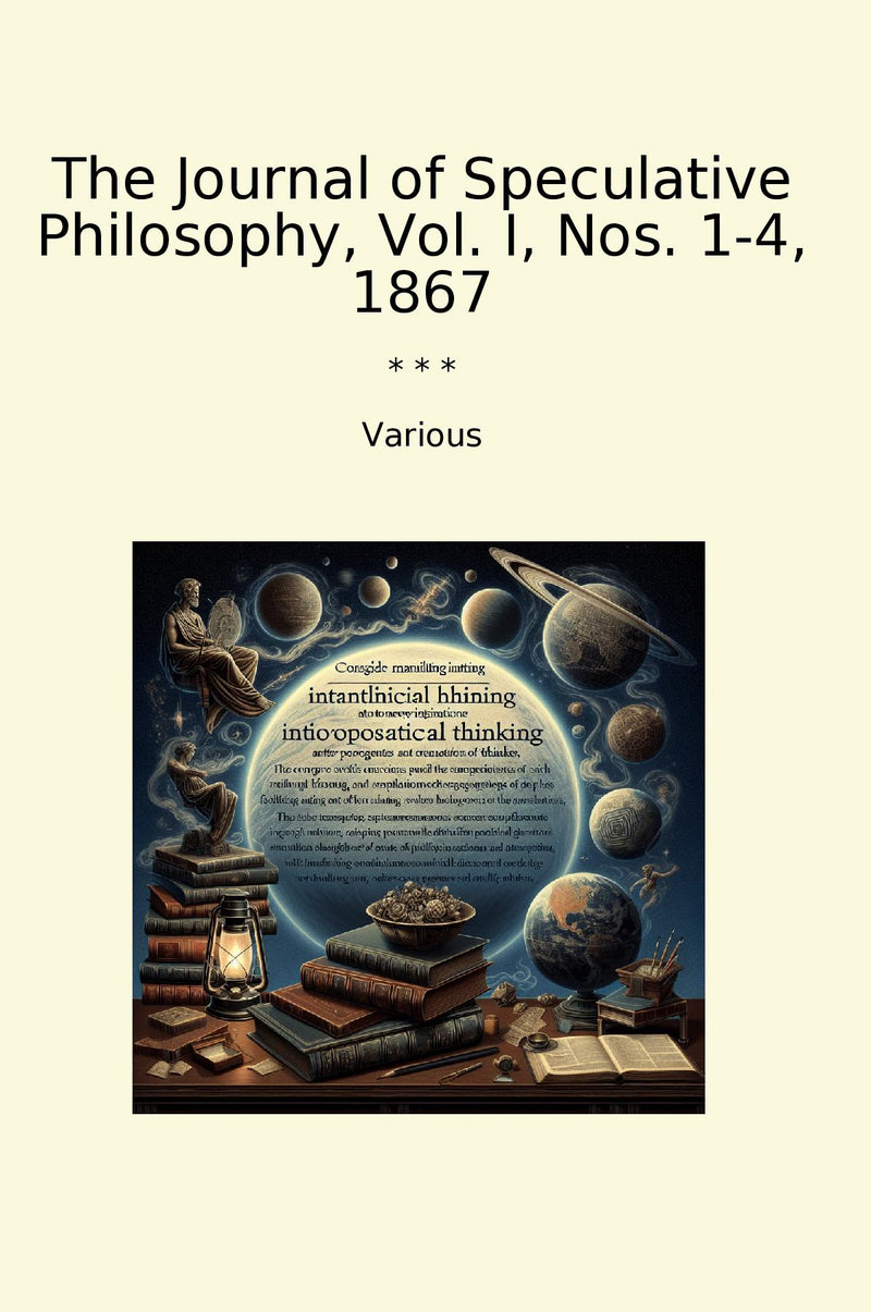 The Journal of Speculative Philosophy, Vol. I, Nos. 1-4, 1867