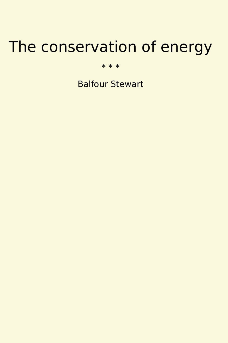 The conservation of energy