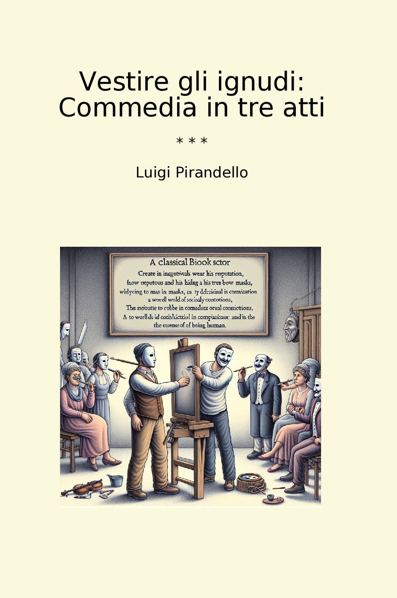 Vestire gli ignudi: Commedia in tre atti