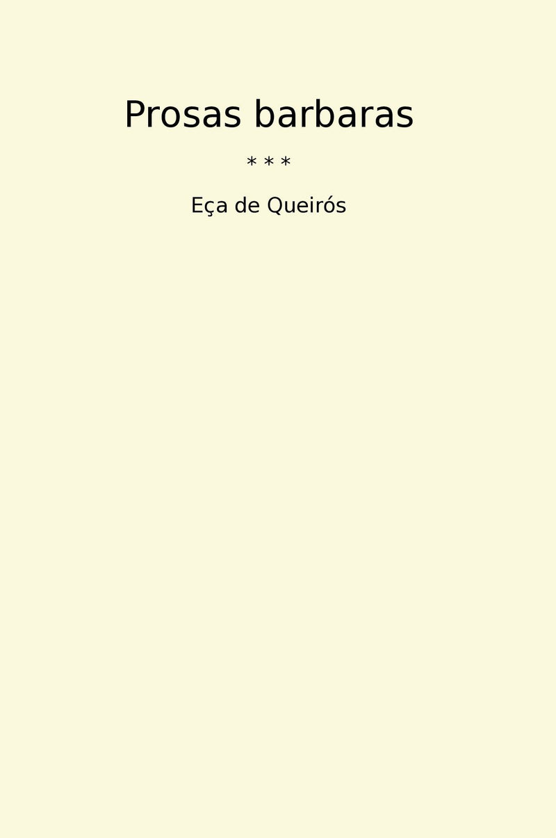 Prosas barbaras
