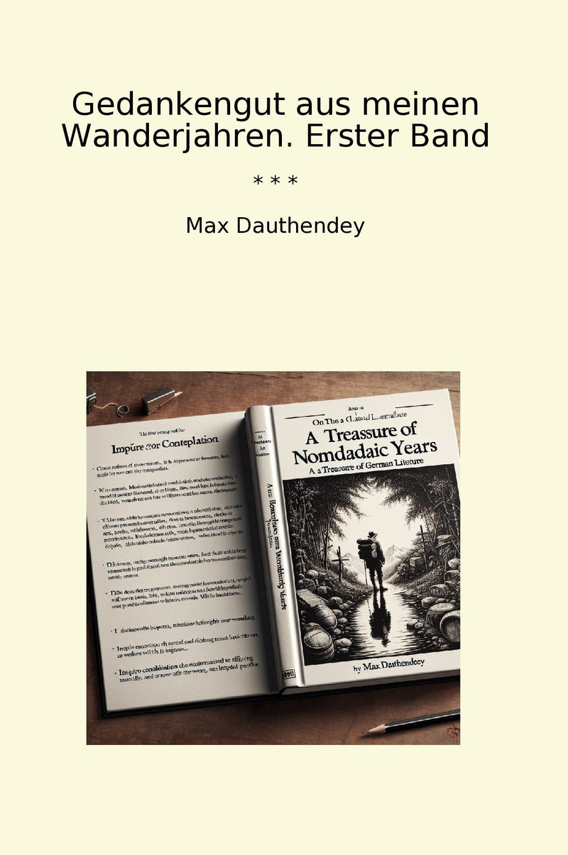 Gedankengut aus meinen Wanderjahren. Erster Band