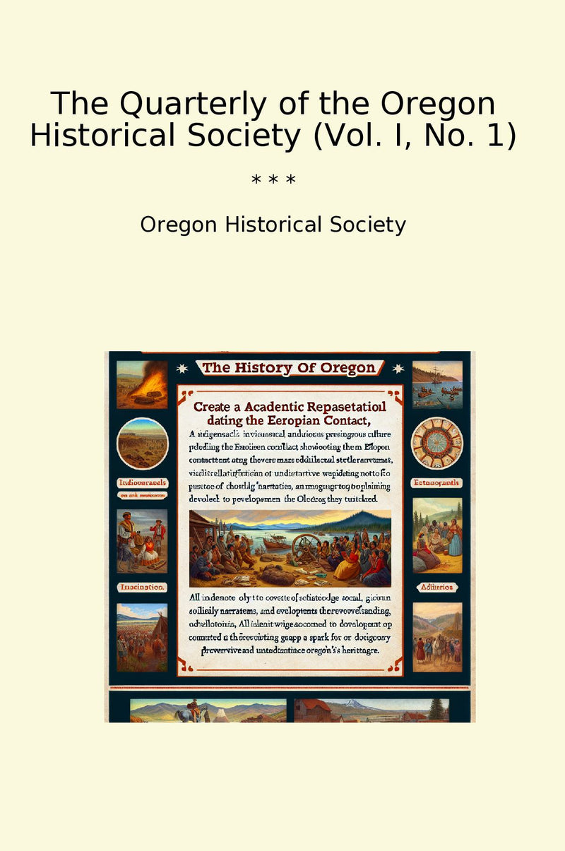 The Quarterly of the Oregon Historical Society (Vol. I, No. 1)