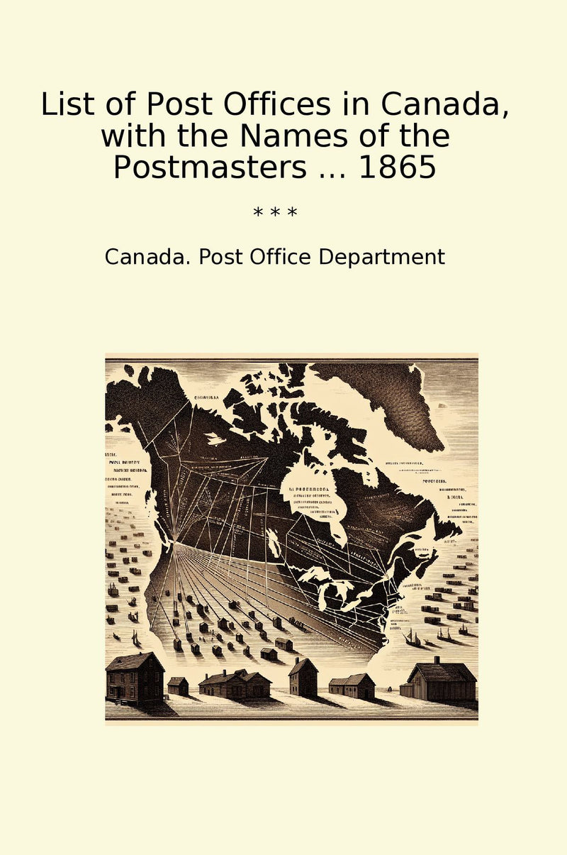 List of Post Offices in Canada, with the Names of the Postmasters ... 1865