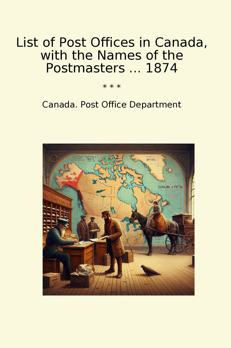 List of Post Offices in Canada, with the Names of the Postmasters ... 1874