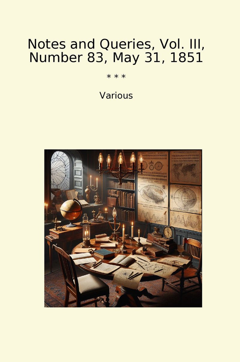 Notes and Queries, Vol. III, Number 83, May 31, 1851