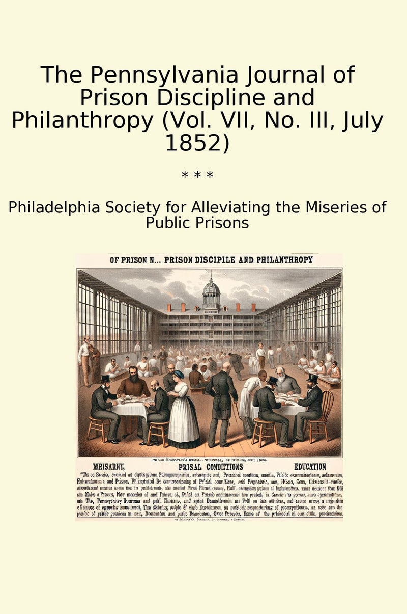 The Pennsylvania Journal of Prison Discipline and Philanthropy (Vol. VII, No. III, July 1852)